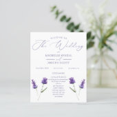 Lavender Bliss Elegantes Hochzeitsprogramm für Was (Stehend Vorderseite)