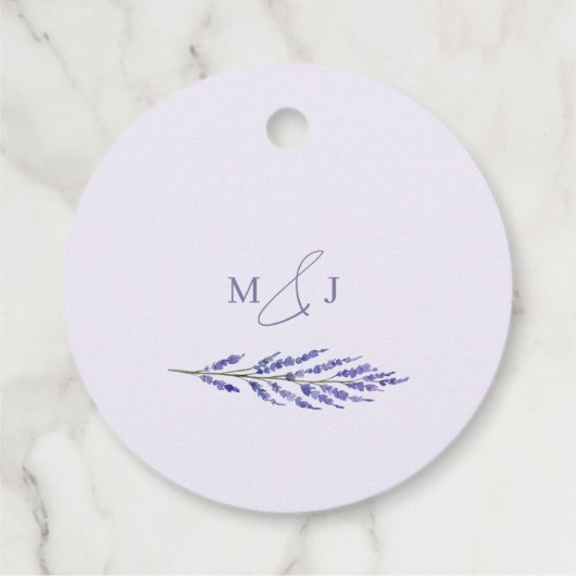 Lavender Bliss Elegantes Wasser Geschenkanhänger (Rückseite)