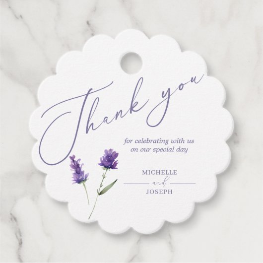 Lavender Bliss Elegantes Wasser Geschenkanhänger (Vorderseite)