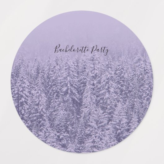 Lavender Bliss Wedding Bachelorette Etiketten (Design 1)