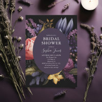 Lavender Bloom Dark Script Bridal Shower