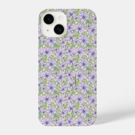 Lavender Bloom Floral iPhone Hülle (Rückseite)