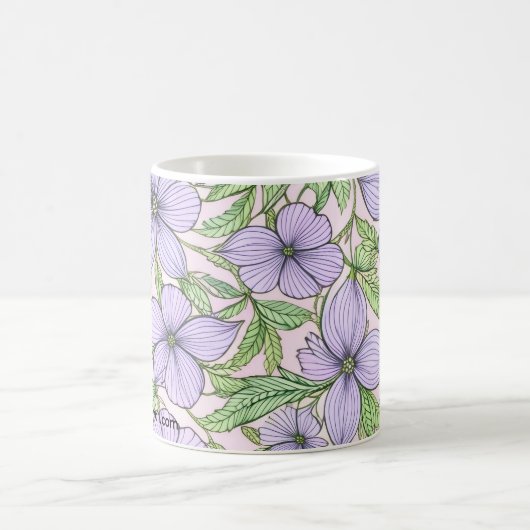 Lavender Bloom Floral Kaffeetasse (Mittel)