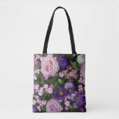 Lavender Bloom Floral Totbeutel Tasche (Vorderseite)