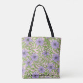 Lavender Bloom Floral Tote Bag Tasche (Rückseite)