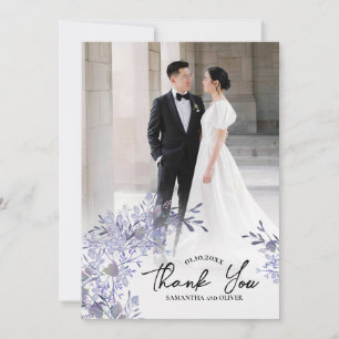 Lavender Bloom Foto Vielen Dank Hochzeitkarte Save The Date
