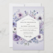 Lavender Bloom Meadow Wedding Einladung (Vorderseite)