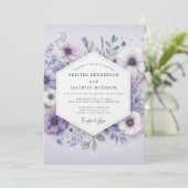 Lavender Bloom Meadow Wedding Einladung (Stehend Vorderseite)