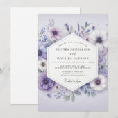 Lavender Bloom Meadow Wedding Einladung (Vorne/Hinten)