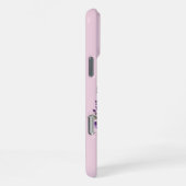 Lavender Bloom: Monogrammierte Initiale 'R' iPhone Hülle (Rechte Seite)