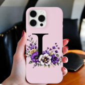 Lavender Bloom: Monogrammiertes Initial 'L'  iPhone Hülle