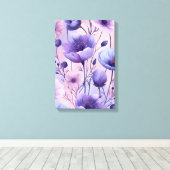 Lavender Bloom: Purple Haze Anemones Print Leinwanddruck (Insitu (Holzboden))