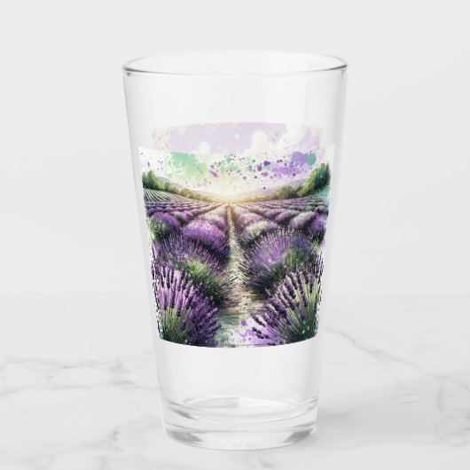 Lavender Bloom Serenity Mug Glas (Vorderseite)