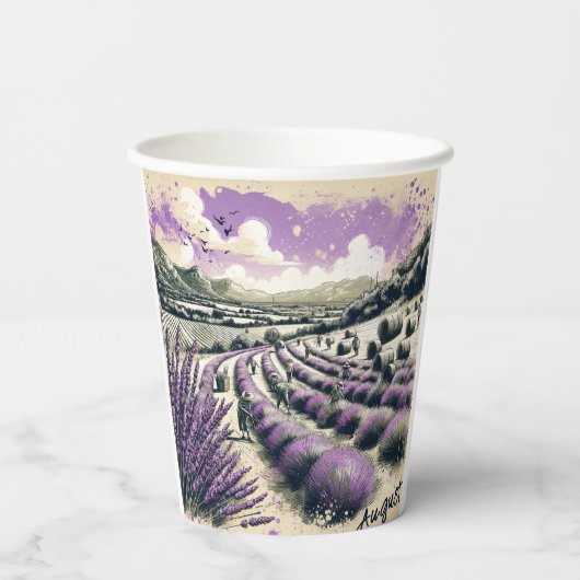 Lavender Bloom Serenity Mug Pappbecher (Rückseite)