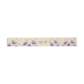 Lavender Bloom Wasserfarbe Wildblume Hochzeit Einladungsbanderole (Flach)