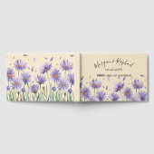 Lavender Bloom Wasserfarbe Wildblume Hochzeit Gästebuch (Voll)