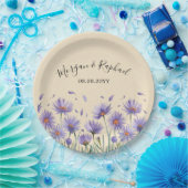 Lavender Bloom Wasserfarbe Wildblume Hochzeit Pappteller (Party)