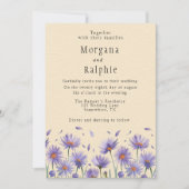 Lavender Bloom Wasserfarbe Wildblumen Hochzeit Einladung (Vorderseite)