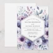 Lavender Bloom Whimsy Wedding Einladung (Vorne/Hinten)