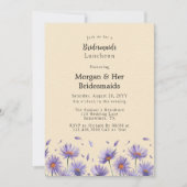 Lavender Bloom Wildblumen Bridesmaids Luncheon Einladung (Vorderseite)