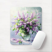 Lavender Blooming Lilac Bouquet Mousepad (Mit Mouse)