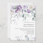 Lavender Blooms Wedding Einladung (Vorderseite)