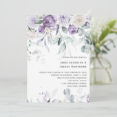 Lavender Blooms Wedding Einladung (Stehend Vorderseite)