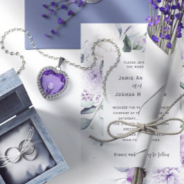 Lavender Blooms Wedding Einladung