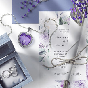 Lavender Blooms Wedding Einladung