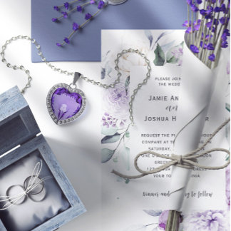 Lavender Blooms Wedding Einladung