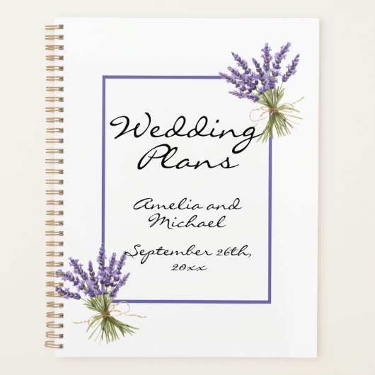 Lavender Blossom Garden Hochzeitsplaner Planer (Vorderseite)