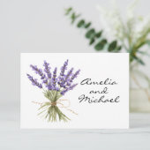 Lavender Blossom Garden Song Request RSVP Karte (Stehend Vorderseite)