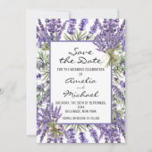 Lavender Blossom Garden Wedding Save The Date (Vorderseite)