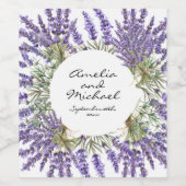 Lavender Blossom Garden Wedding Weinetikett (Einzelnes Label)