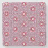 Lavender Blossom Tile Pattern Steinuntersetzer (Vorderseite)