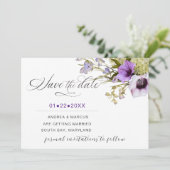Lavender Blossom Whispers Save The Date (Stehend Vorderseite)