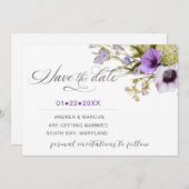 Lavender Blossom Whispers Save The Date (Vorne/Hinten)