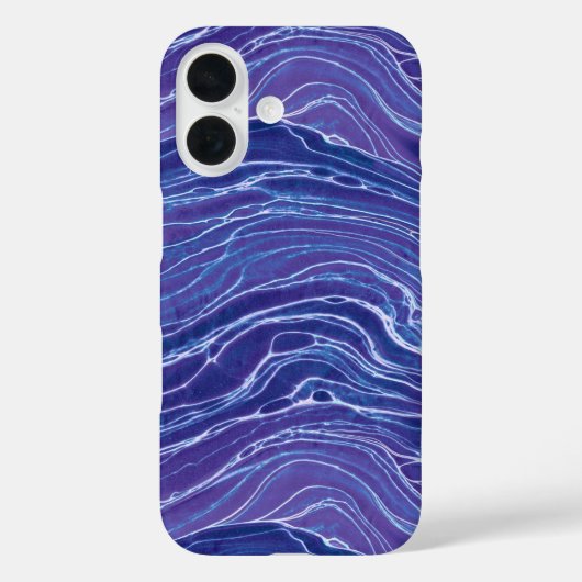 Lavender Blue Abstrakt Waves Muster Case-Mate iPhone Hülle (Rückseite)