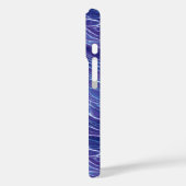 Lavender Blue Abstrakt Waves Muster Case-Mate iPhone Hülle (Rückseite / Links)