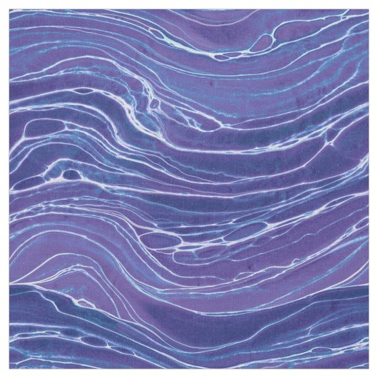 Lavender Blue Abstrakt Waves Muster Stoff (Muster)