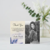Lavender Blue Beerdigung Dankeschön Karten (Stehend Vorderseite)