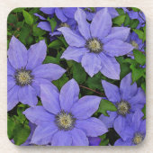 "LAVENDER BLUE CLEMATIS" GETRÄNKEUNTERSETZER (Vorderseite)