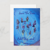 Lavender Blue Customizable Save The Date (Vorne/Hinten)