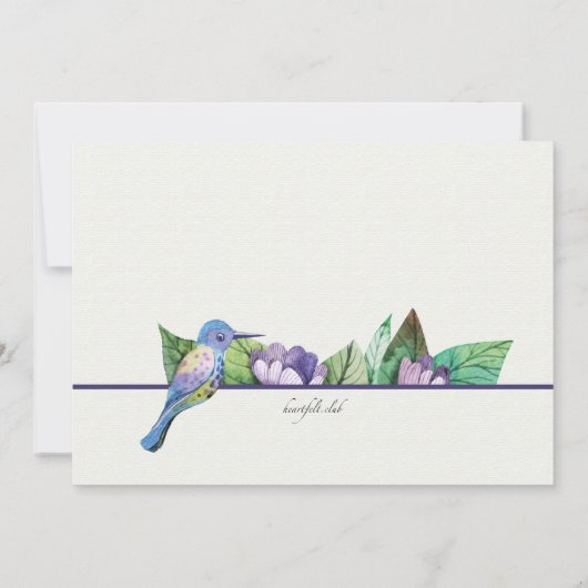 Lavender Blue Einladung (Rückseite)