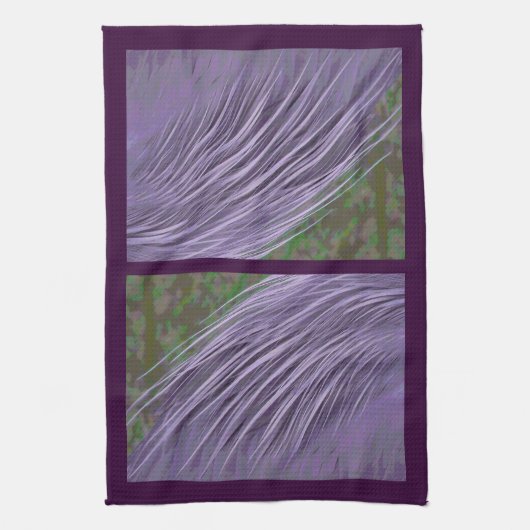 Lavender Blue Feathers Handtuch (Vertikal)