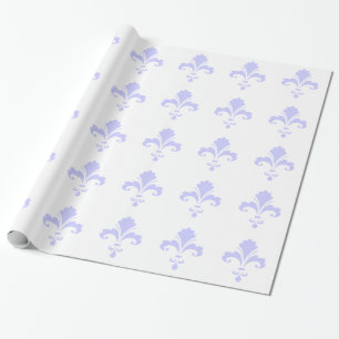 Lavender Blue Fleur-de-lis Geschenkpapier