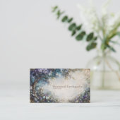 Lavender Blue Floral Grove Romantic Fantasy Visitenkarte (Stehend Vorderseite)