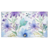 Lavender & Blue Floral Kissenbezug (Vorderseite-Links)