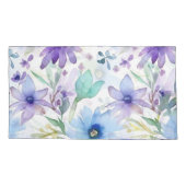 Lavender & Blue Floral Kissenbezug (Rückseite-Links)
