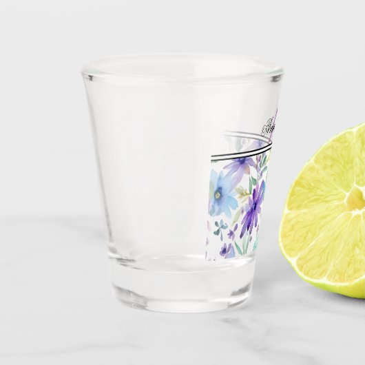 Lavender & Blue Floral Schnapsglas (Links)